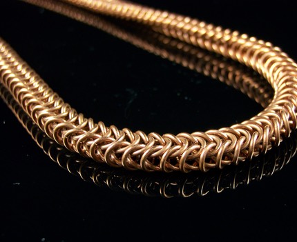 Copper Box Chain Necklace